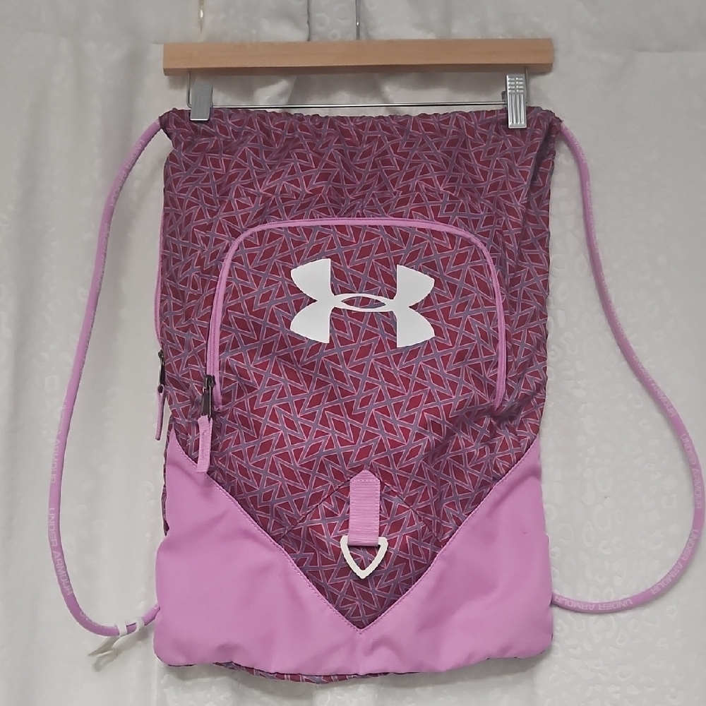 Under Armour Pink and Purple Backpack with Sporty Design